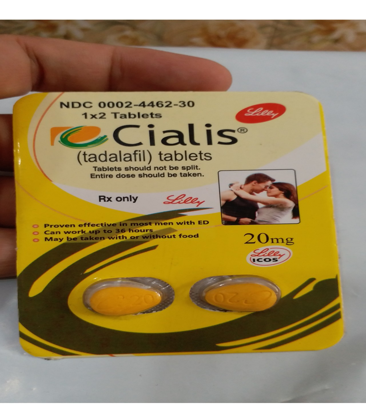 Original Cialis 20mg 2 Tablets Card Made in USA A+ Premium Quality Tablets